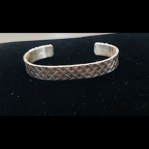 Sterling Silver Handmade Cuff Weave Style Bracelet